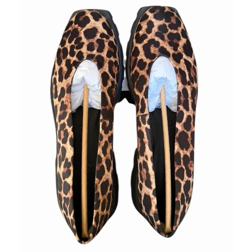 Katy Perry Collections The Daarling Leopard Satin Lug Sole Loafers Size 11 NIB